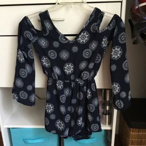NWT Kids Girls Cold Should Romper in Blue